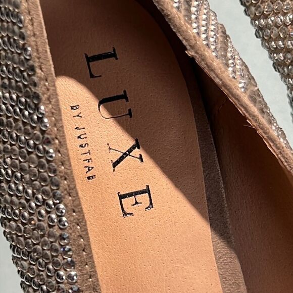 LUXE by JUSTFAB Platform sparkly stilettos size 8.  B56 - Picture 7 of 9